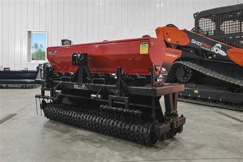 power seeder for skid steer|skidsteer mounted seeder.